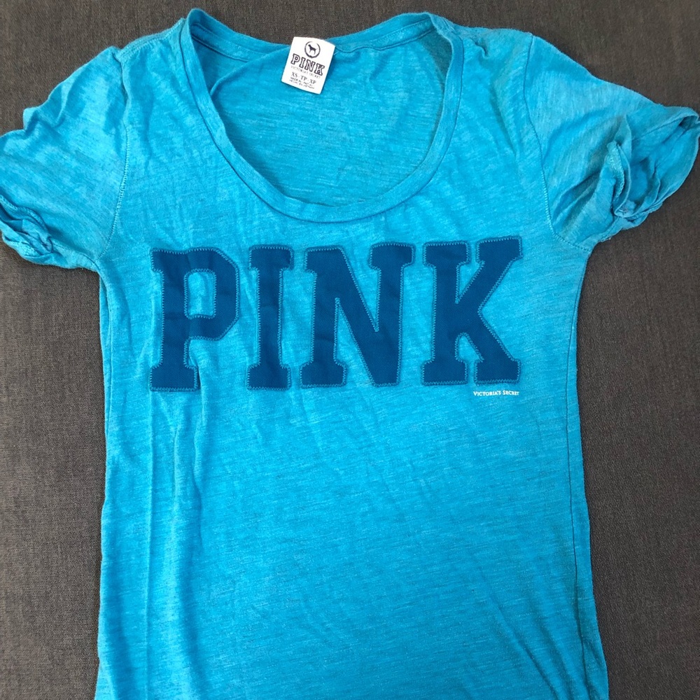 VS Pink - blue shirt